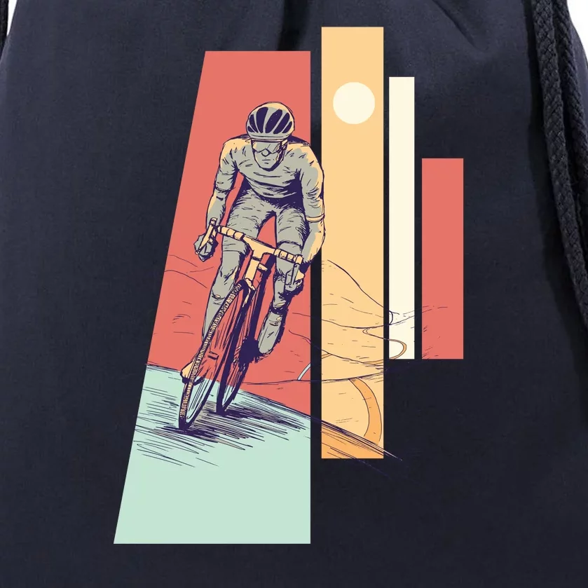 Male Cyclist Drawstring Bag