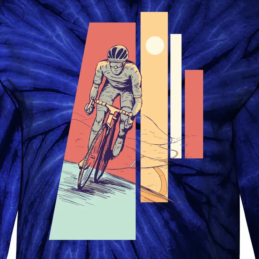 Male Cyclist Tie-Dye Long Sleeve Shirt