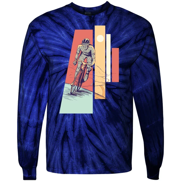 Male Cyclist Tie-Dye Long Sleeve Shirt