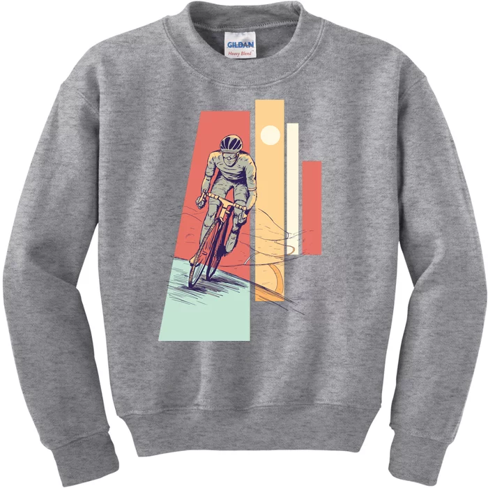 Male Cyclist Kids Sweatshirt