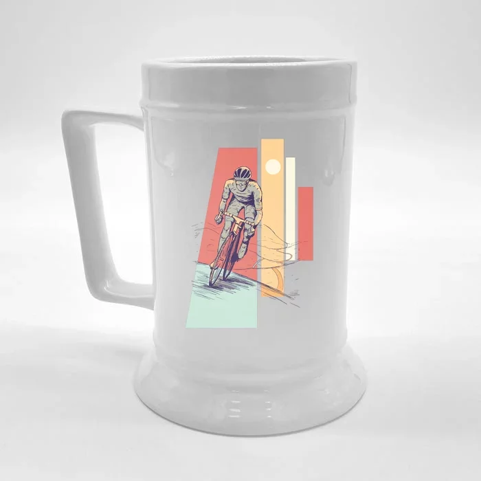 Male Cyclist Front & Back Beer Stein