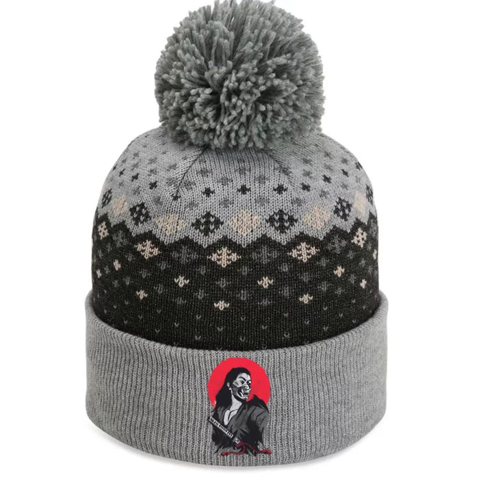 Male Japanese Warrior The Baniff Cuffed Pom Beanie