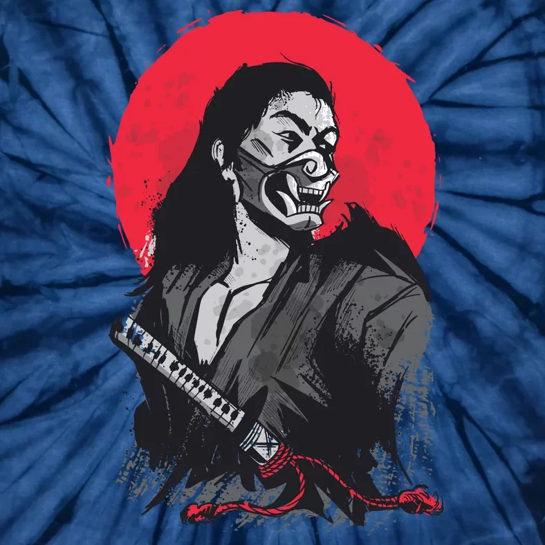 Male Japanese Warrior Tie-Dye T-Shirt