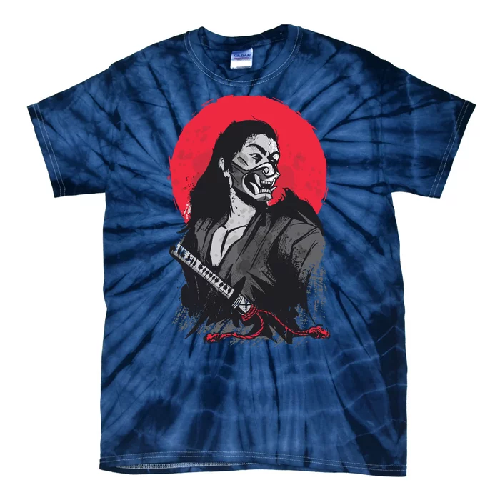 Male Japanese Warrior Tie-Dye T-Shirt