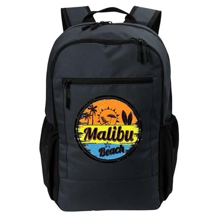 Malibu Beach Retro Circle Daily Commute Backpack