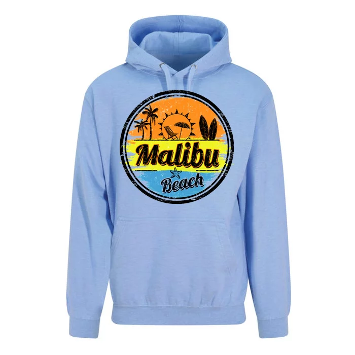 Malibu Beach Retro Circle Unisex Surf Hoodie