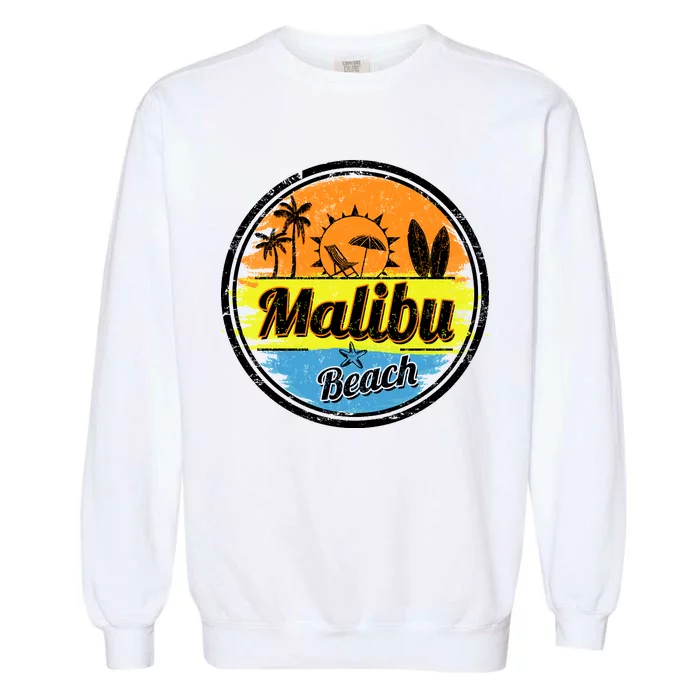 Malibu Beach Retro Circle Garment-Dyed Sweatshirt