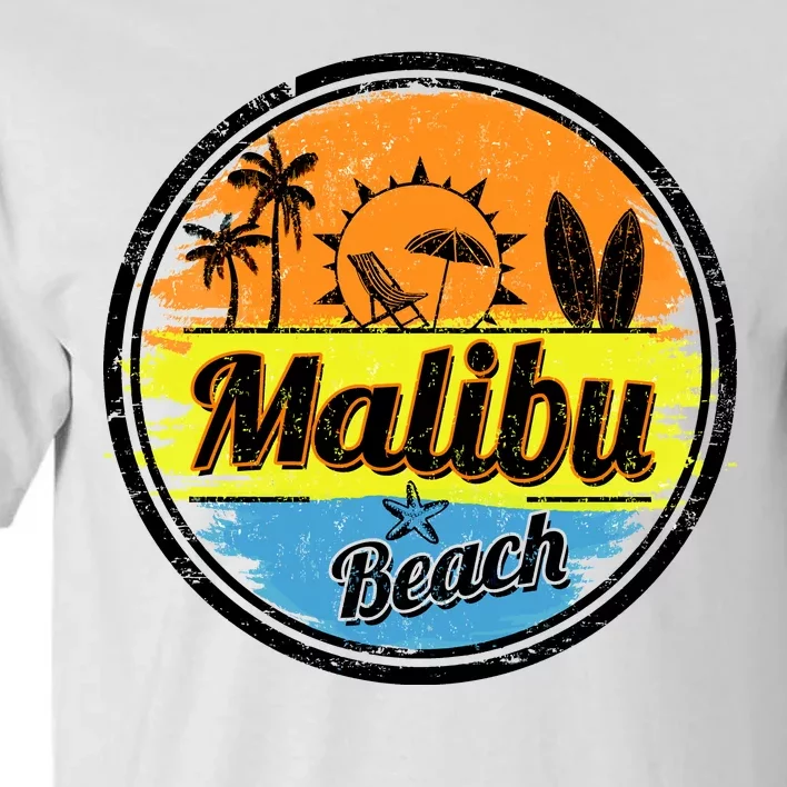 Malibu Beach Retro Circle Tall T-Shirt