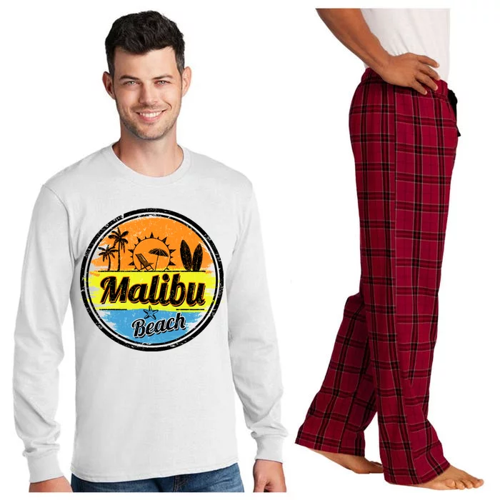 Malibu Beach Retro Circle Long Sleeve Pajama Set