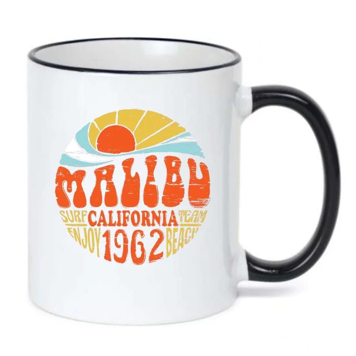 Malibu California Retro Distressed Black Color Changing Mug