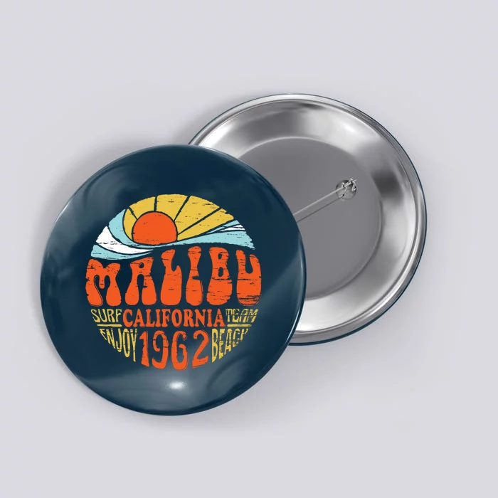 Malibu California Retro Distressed Button