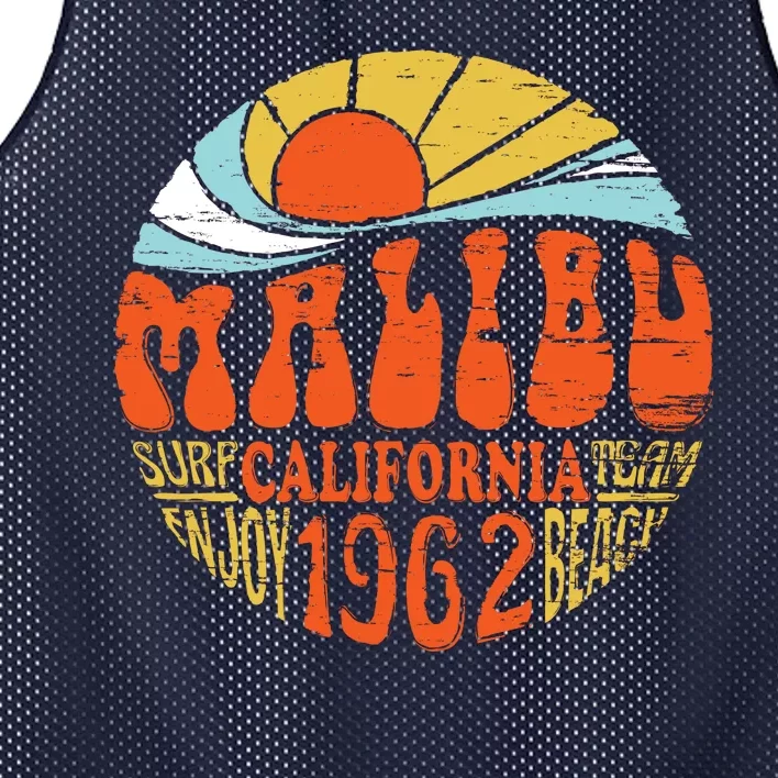 Malibu California Retro Distressed Mesh Reversible Basketball Jersey Tank