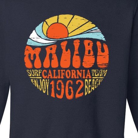 Malibu California Retro Distressed Toddler Sweatshirt
