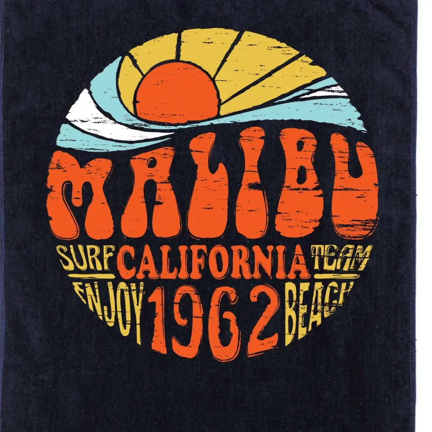 Malibu California Retro Distressed Platinum Collection Golf Towel