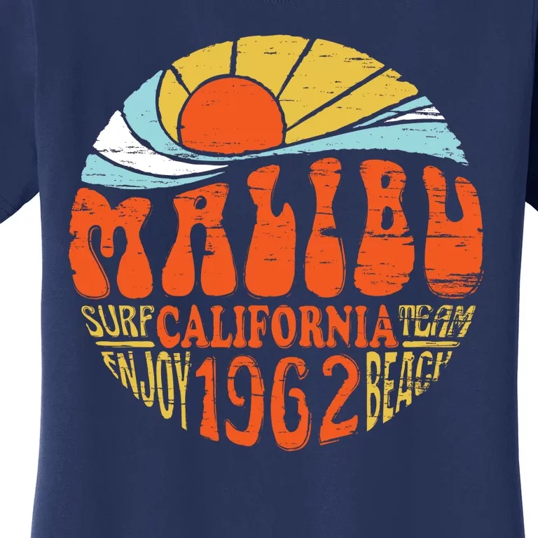 Malibu California Retro Distressed Women's T-Shirt