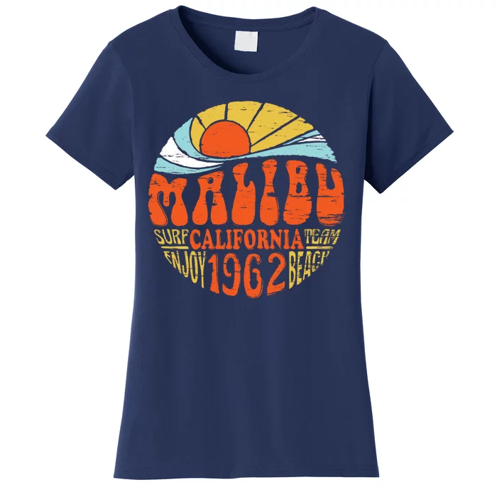 Malibu California Retro Distressed Women's T-Shirt