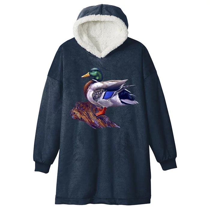 Mallard Green Head Duck Hooded Wearable Blanket