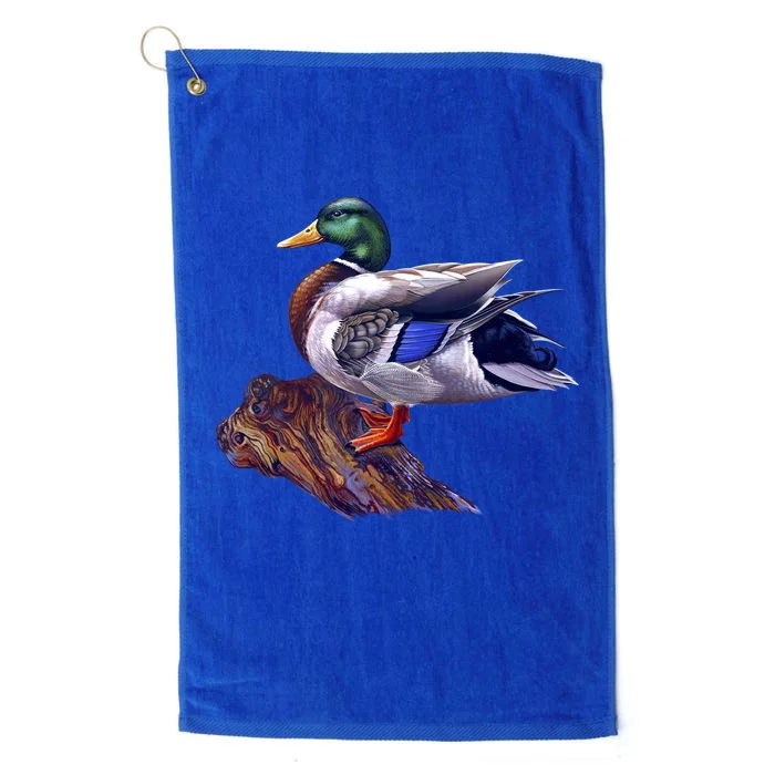 Mallard Green Head Duck Platinum Collection Golf Towel