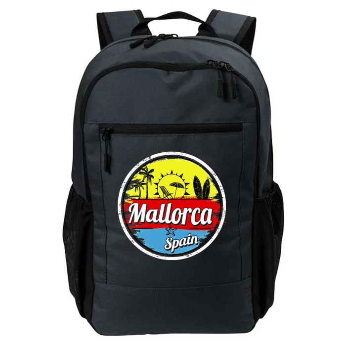 Mallorca Spain Retro Circle Daily Commute Backpack