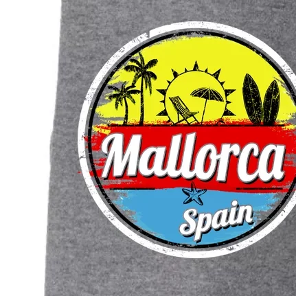 Mallorca Spain Retro Circle Doggie 3-End Fleece Hoodie