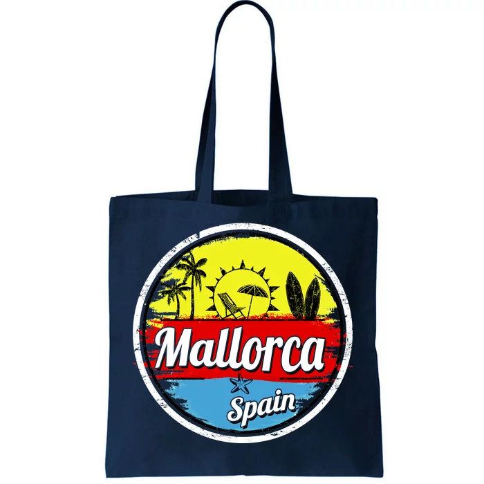 Mallorca Spain Retro Circle Tote Bag