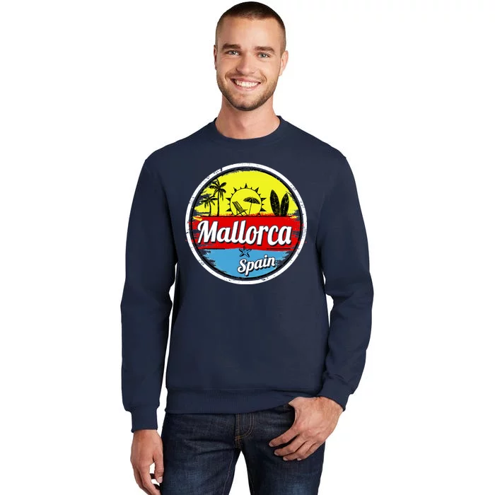 Mallorca Spain Retro Circle Tall Sweatshirt