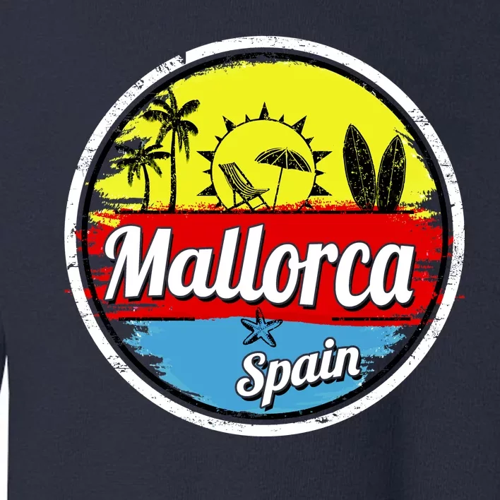 Mallorca Spain Retro Circle Toddler Sweatshirt