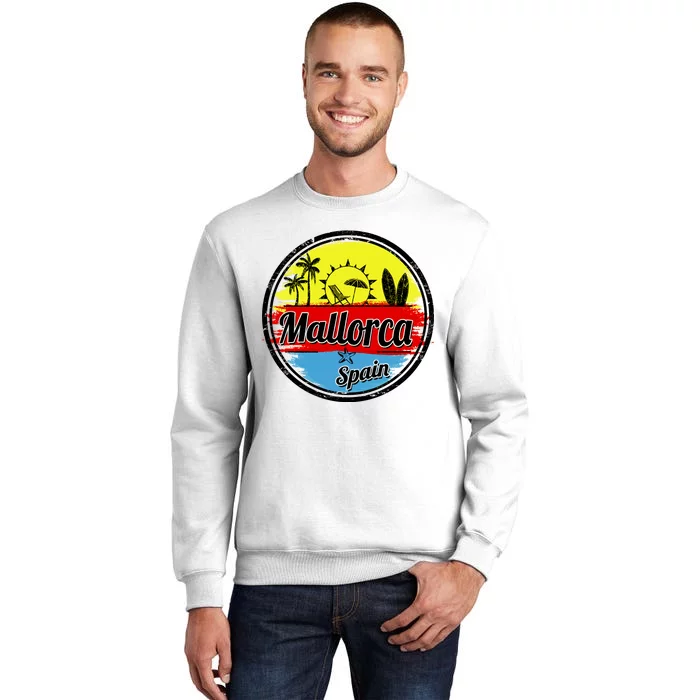 Mallorca Spain Retro Circle Sweatshirt