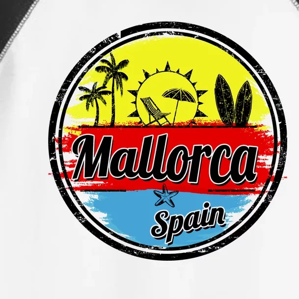 Mallorca Spain Retro Circle Toddler Fine Jersey T-Shirt