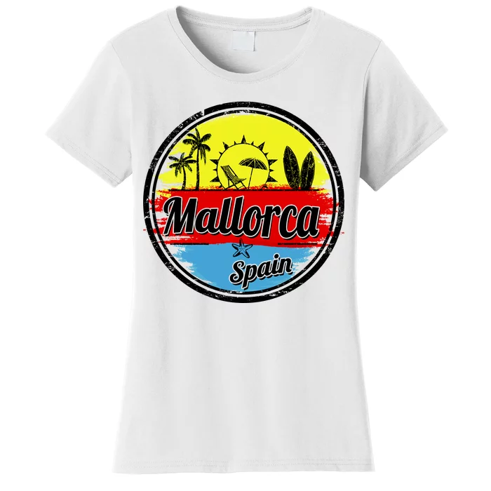 Mallorca Spain Retro Circle Women's T-Shirt