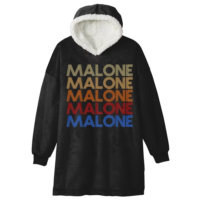 Malone Retro Vintage Style Name Hooded Wearable Blanket