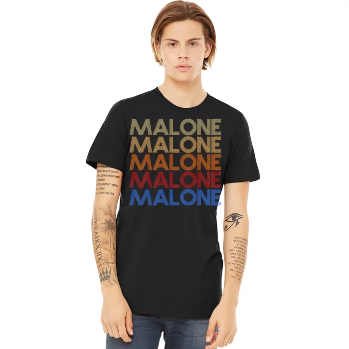 Malone Retro Vintage Style Name Premium T-Shirt