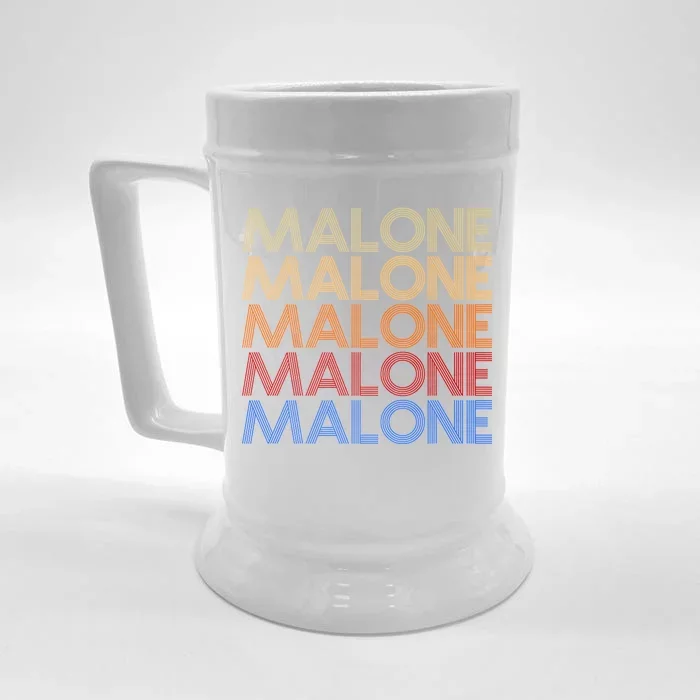 Malone Retro Vintage Style Name Front & Back Beer Stein