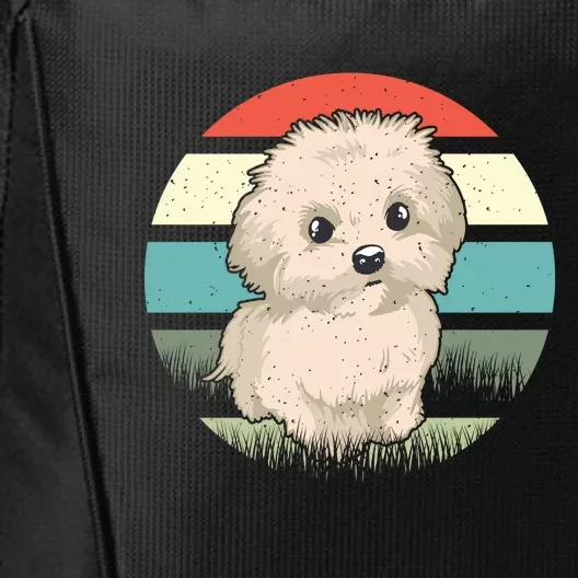 Maltese Dog Retro City Backpack