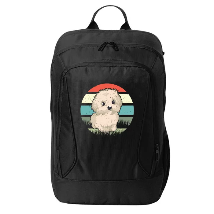 Maltese Dog Retro City Backpack