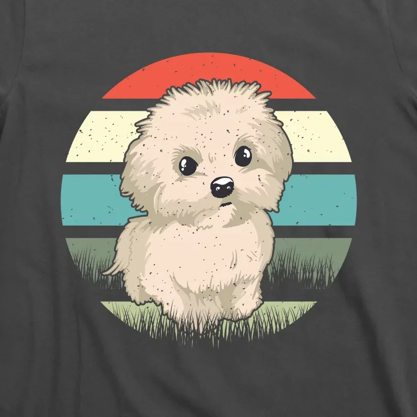 Maltese Dog Retro T-Shirt