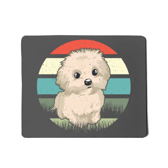 Maltese Dog Retro Mousepad