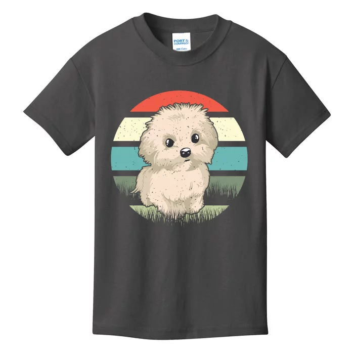 Maltese Dog Retro Kids T-Shirt