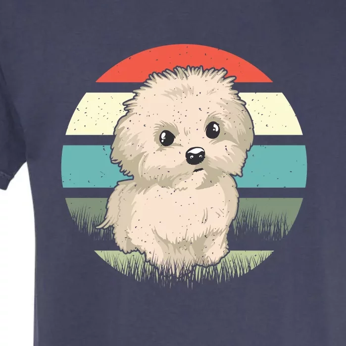 Maltese Dog Retro Garment-Dyed Heavyweight T-Shirt