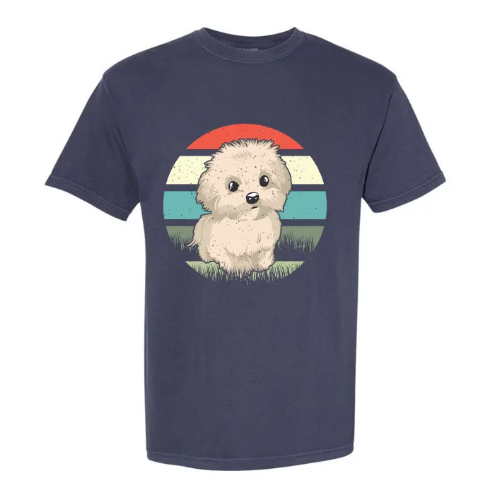 Maltese Dog Retro Garment-Dyed Heavyweight T-Shirt