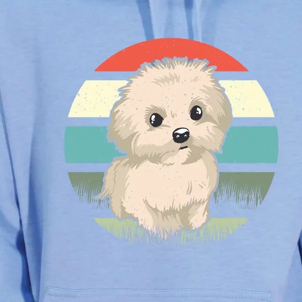 Maltese Dog Retro Unisex Surf Hoodie