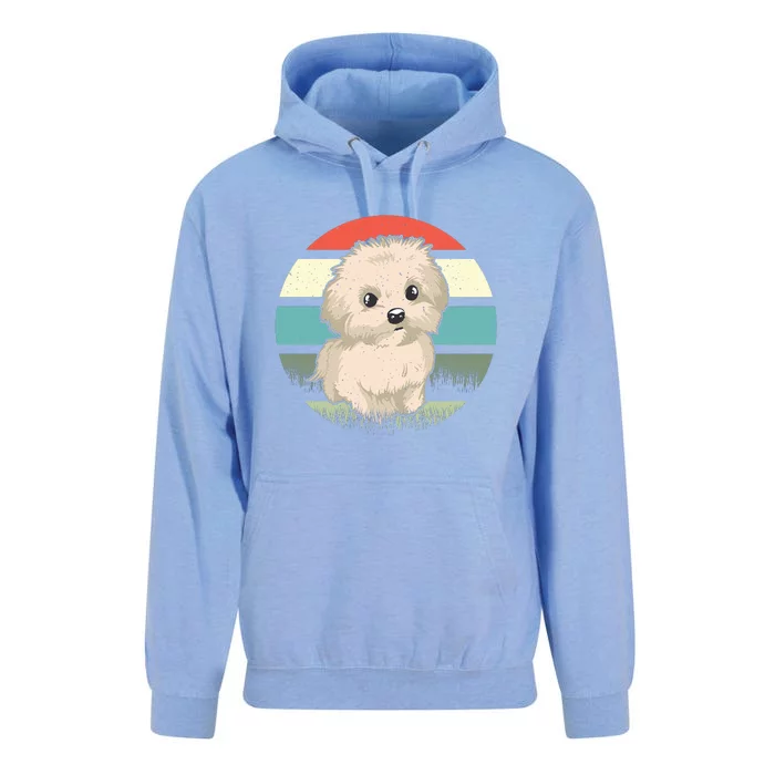 Maltese Dog Retro Unisex Surf Hoodie