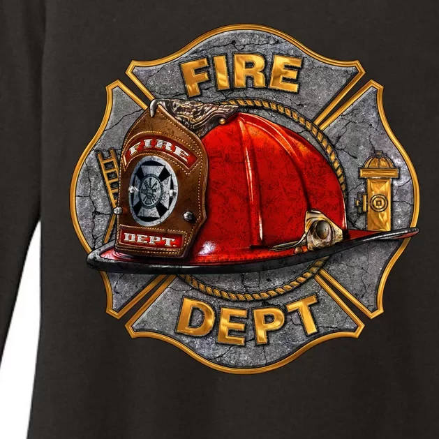 Maltese Fire Dept. Helmet Womens CVC Long Sleeve Shirt