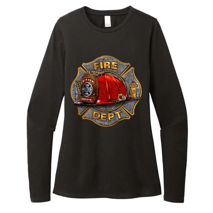 Maltese Fire Dept. Helmet Womens CVC Long Sleeve Shirt