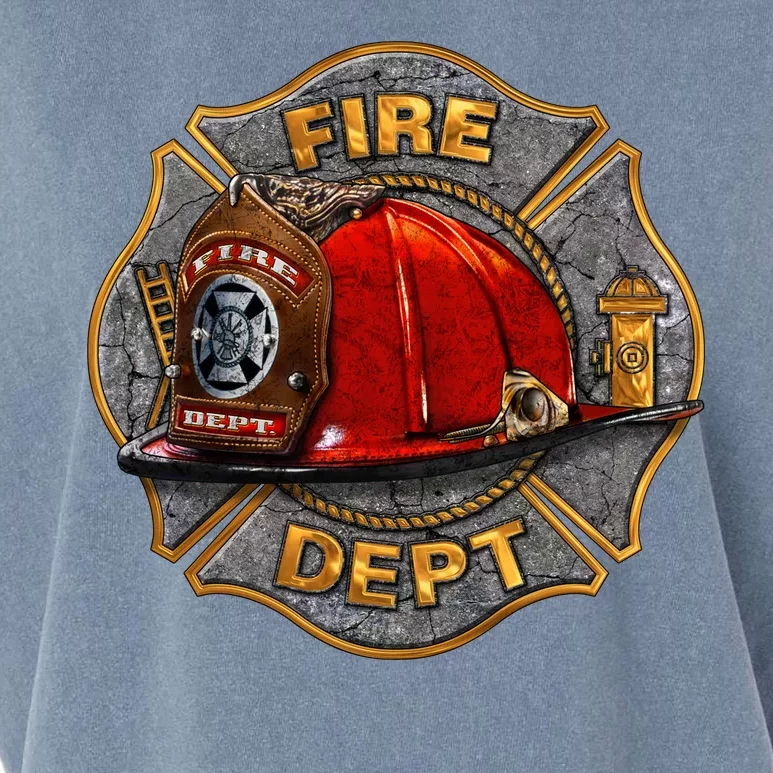 Maltese Fire Dept. Helmet Garment-Dyed Women's Muscle Tee