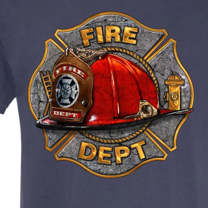 Maltese Fire Dept. Helmet Garment-Dyed Heavyweight T-Shirt