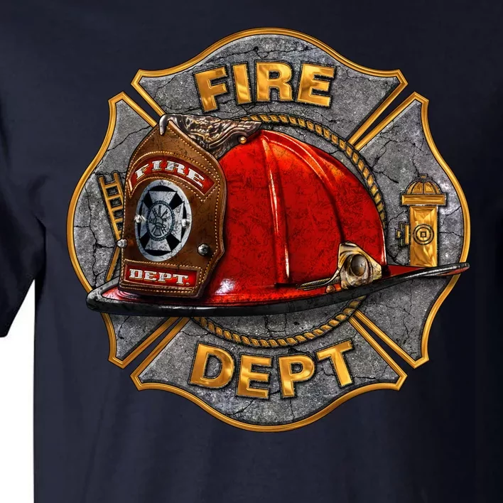 Maltese Fire Dept. Helmet Tall T-Shirt