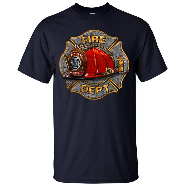 Maltese Fire Dept. Helmet Tall T-Shirt