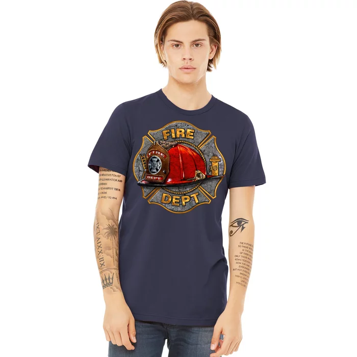 Maltese Fire Dept. Helmet Premium T-Shirt