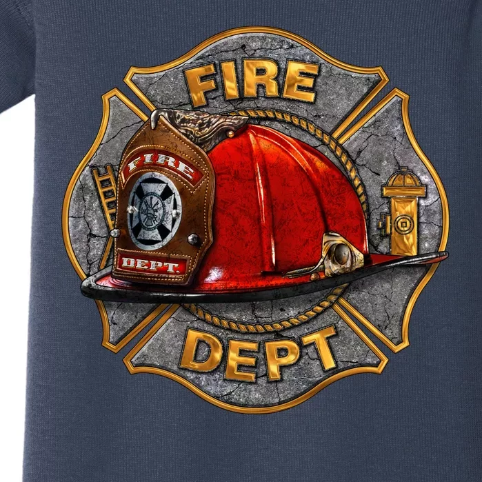 Maltese Fire Dept. Helmet Baby Bodysuit